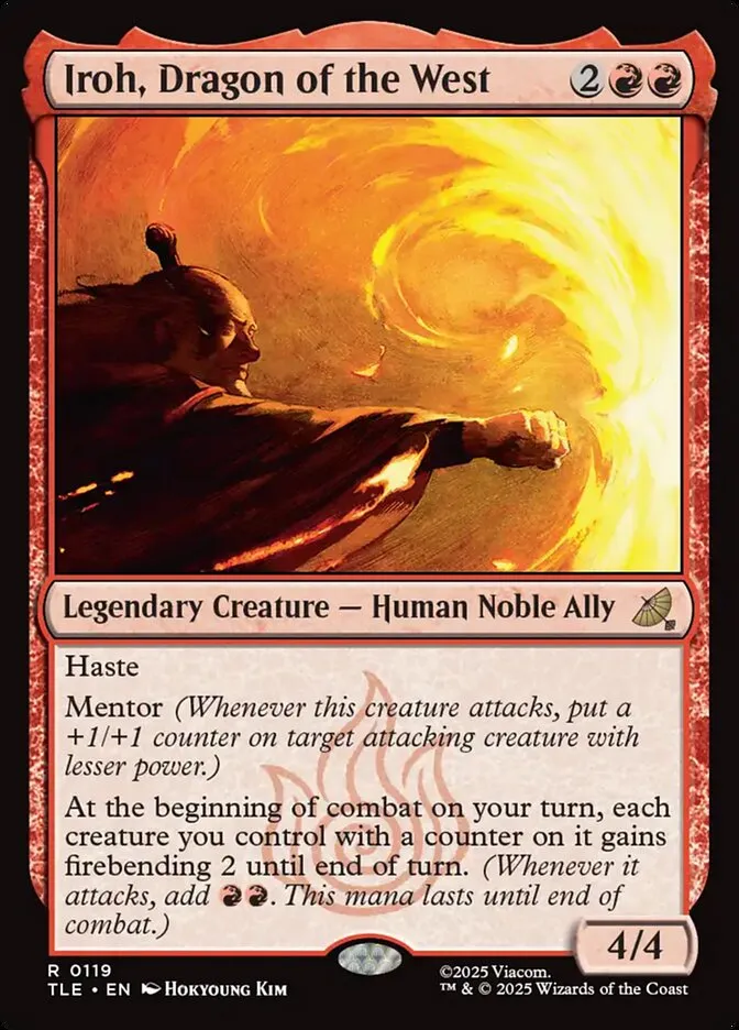 2025 Avatar: The Last Airbender Eternal Iroh, Dragon of the West #119 rare card image