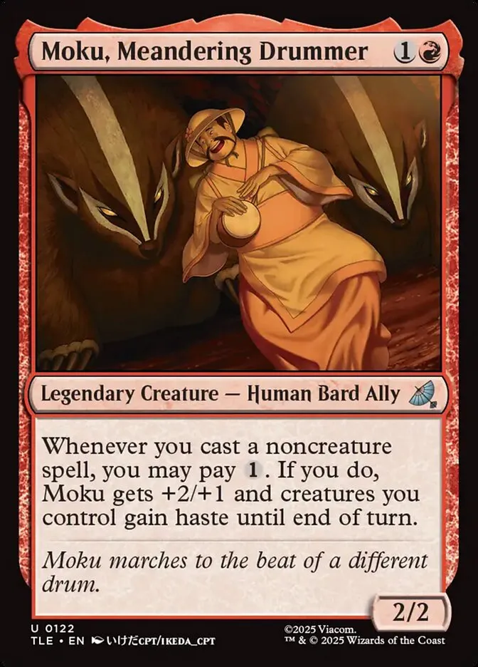 2025 Avatar: The Last Airbender Eternal Moku, Meandering Drummer #122 uncommon card image