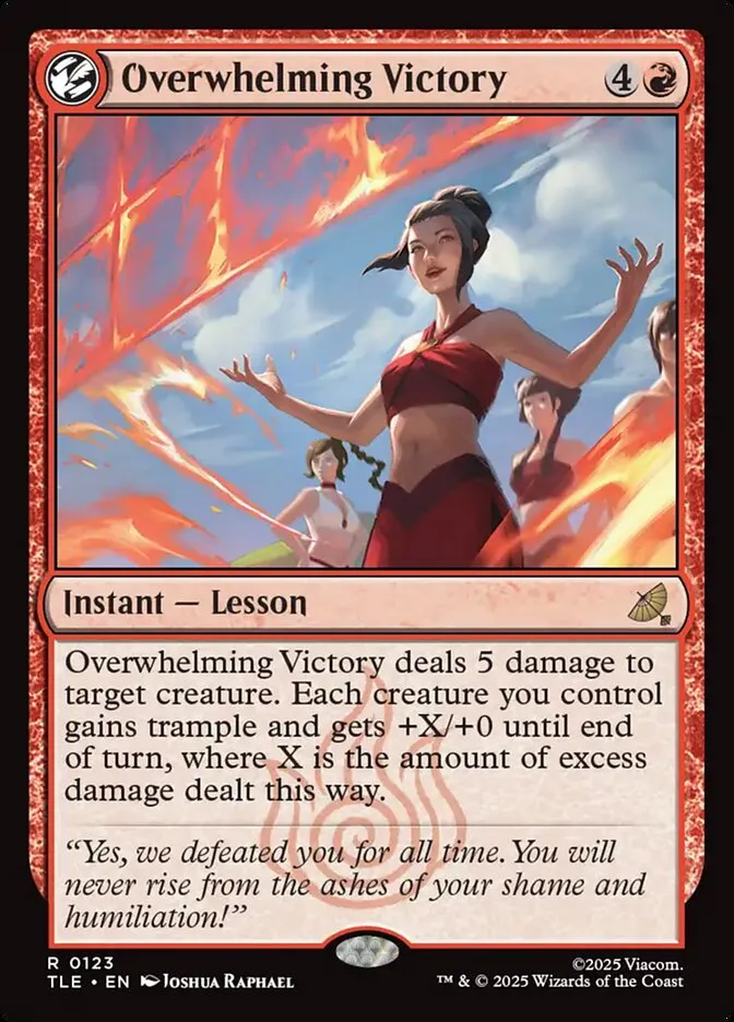 2025 Avatar: The Last Airbender Eternal Overwhelming Victory #123 rare card image