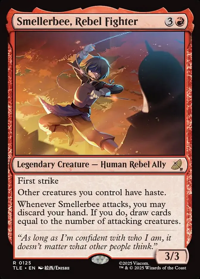 2025 Avatar: The Last Airbender Eternal Smellerbee, Rebel Fighter #125 rare card image
