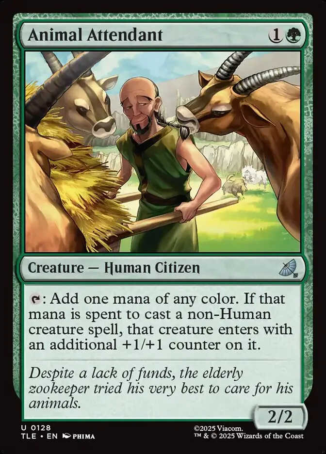 2025 Avatar: The Last Airbender Eternal Animal Attendant #128 uncommon card image