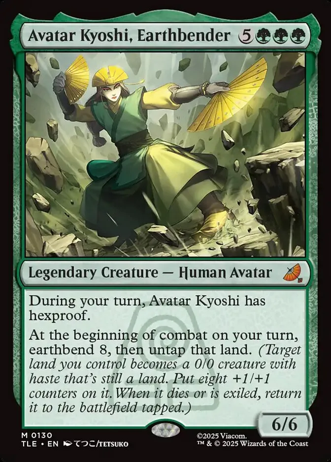 2025 Avatar: The Last Airbender Eternal Avatar Kyoshi, Earthbender #130 mythic card image