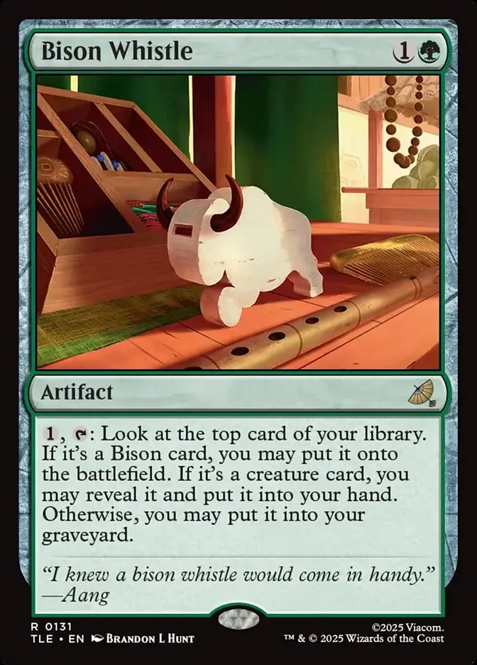 2025 Avatar: The Last Airbender Eternal Bison Whistle #131 rare card image