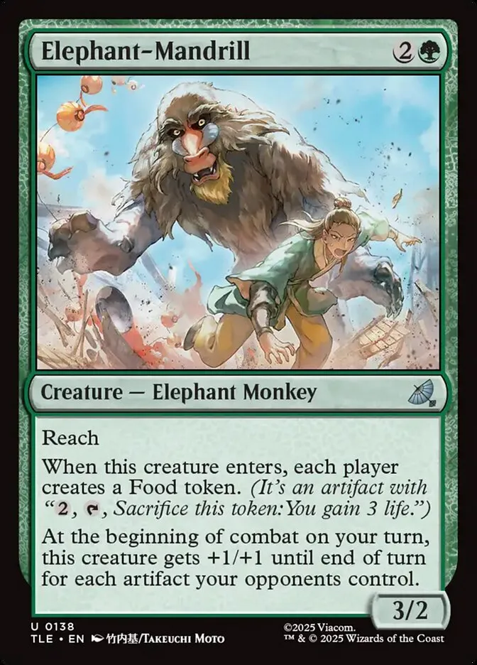 2025 Avatar: The Last Airbender Eternal Elephant-Mandrill #138 uncommon card image