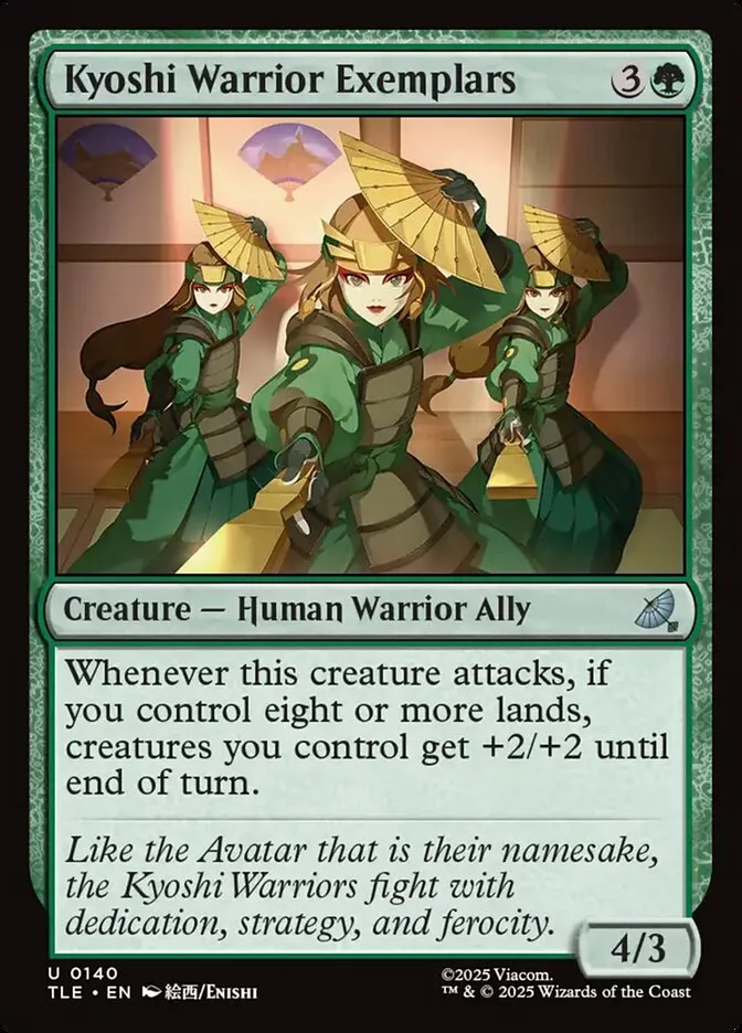 2025 Avatar: The Last Airbender Eternal Kyoshi Warrior Exemplars #140 uncommon card image