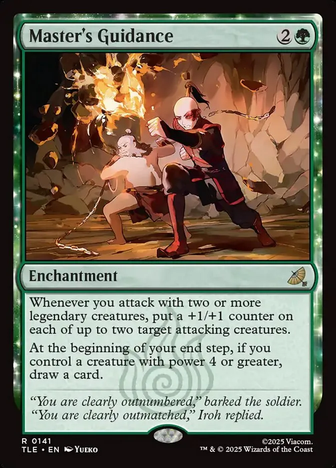 2025 Avatar: The Last Airbender Eternal Master's Guidance #141 rare card image