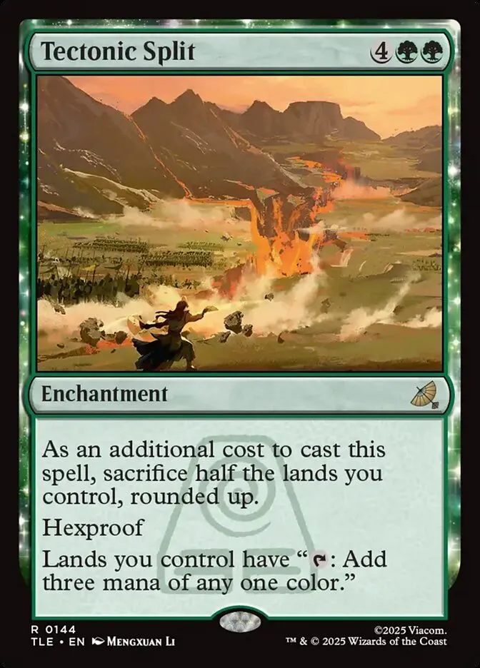 2025 Avatar: The Last Airbender Eternal Tectonic Split #144 rare card image