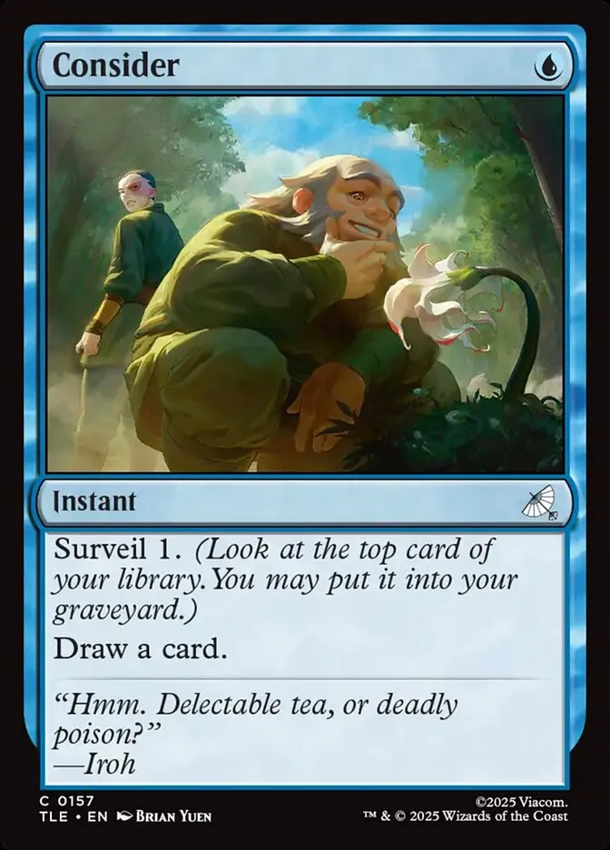2025 Avatar: The Last Airbender Eternal Consider #157 common card image