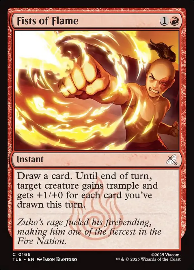2025 Avatar: The Last Airbender Eternal Fists of Flame #166 common card image