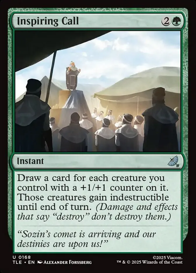 2025 Avatar: The Last Airbender Eternal Inspiring Call #168 uncommon card image