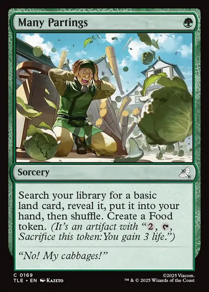2025 Avatar: The Last Airbender Eternal Many Partings #169 common card image