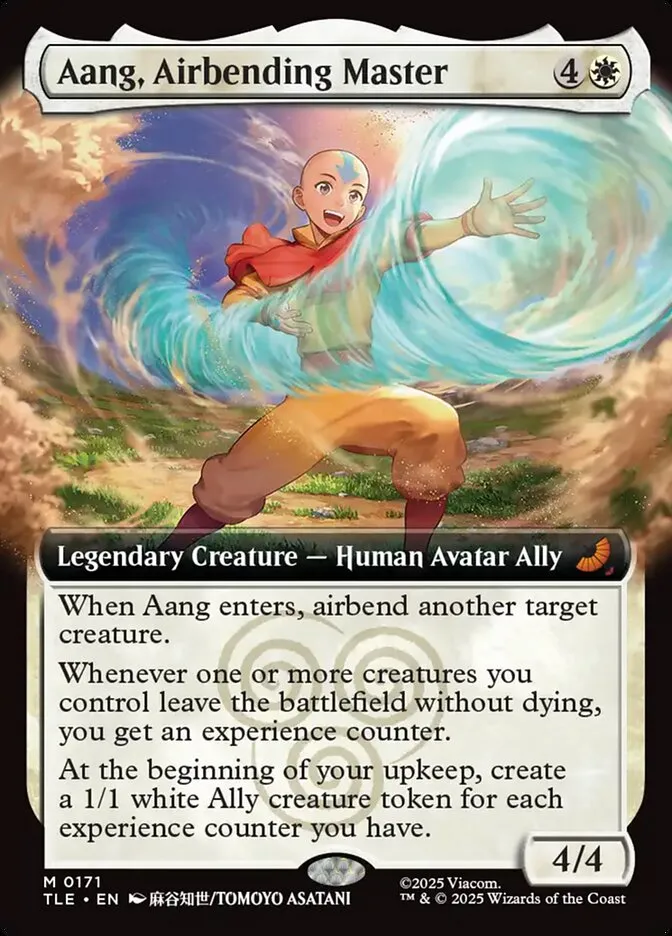 2025 Avatar: The Last Airbender Eternal Aang, Airbending Master #171 mythic card image