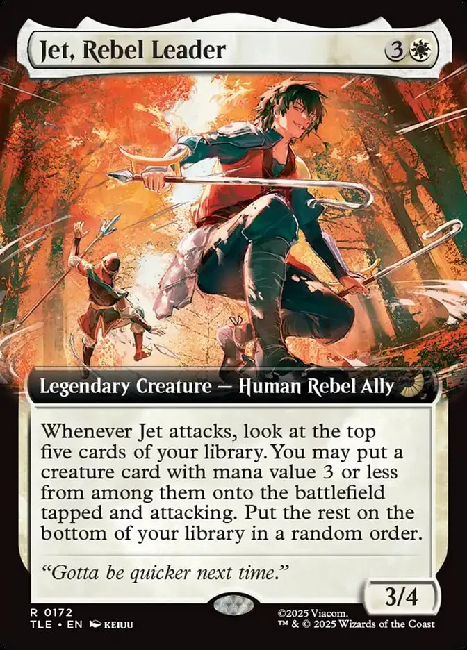 2025 Avatar: The Last Airbender Eternal Jet, Rebel Leader #172 rare card image