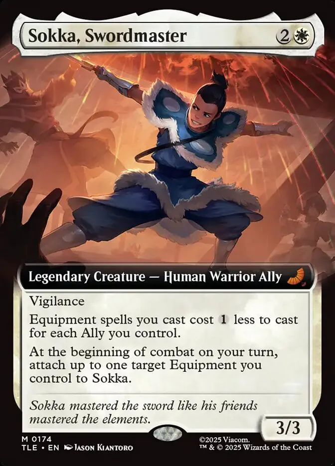 2025 Avatar: The Last Airbender Eternal Sokka, Swordmaster #174 mythic card image
