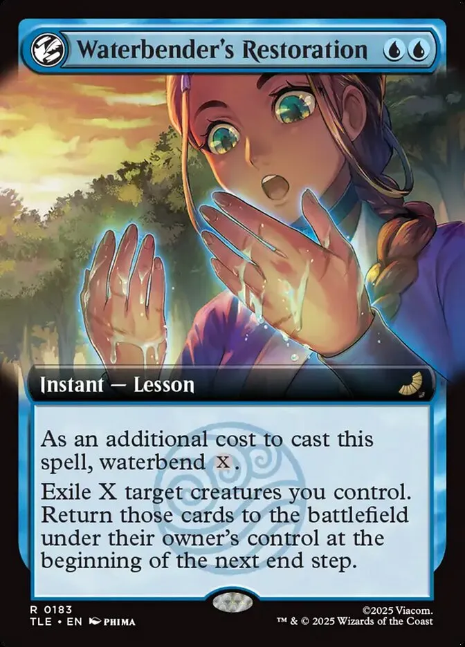 2025 Avatar: The Last Airbender Eternal Waterbender's Restoration #183 rare card image