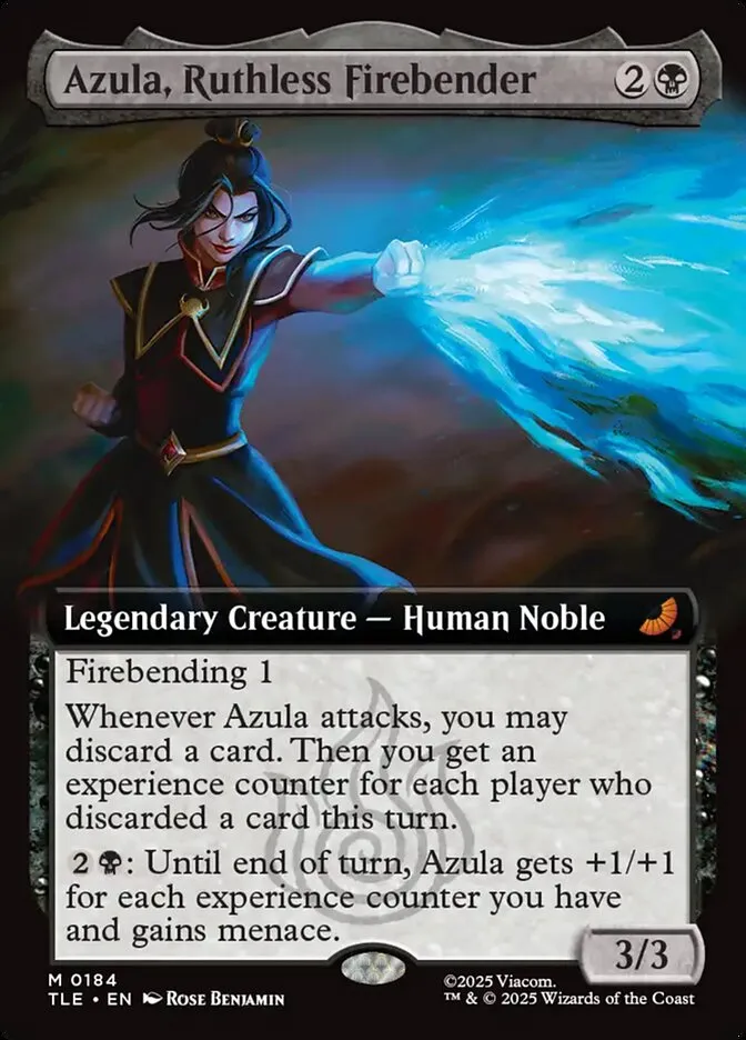 2025 Avatar: The Last Airbender Eternal Azula, Ruthless Firebender #184 mythic card image