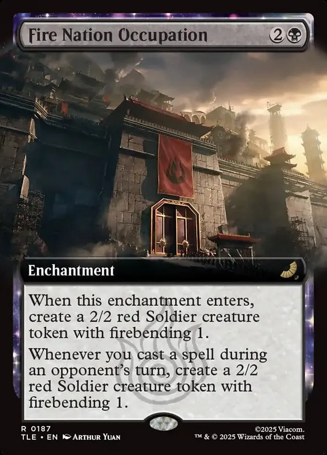 2025 Avatar: The Last Airbender Eternal Fire Nation Occupation #187 rare card image