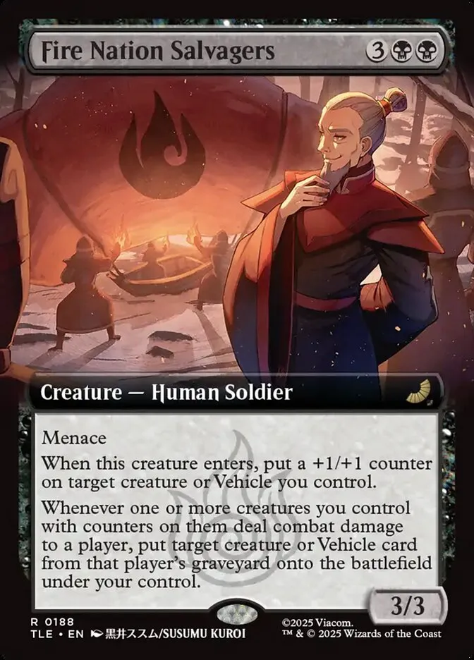 2025 Avatar: The Last Airbender Eternal Fire Nation Salvagers #188 rare card image