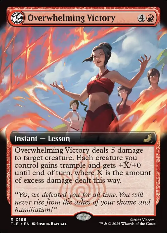 2025 Avatar: The Last Airbender Eternal Overwhelming Victory #196 rare card image