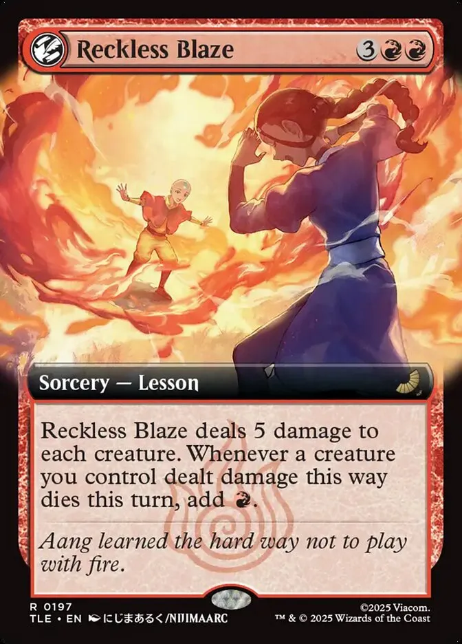 2025 Avatar: The Last Airbender Eternal Reckless Blaze #197 rare card image