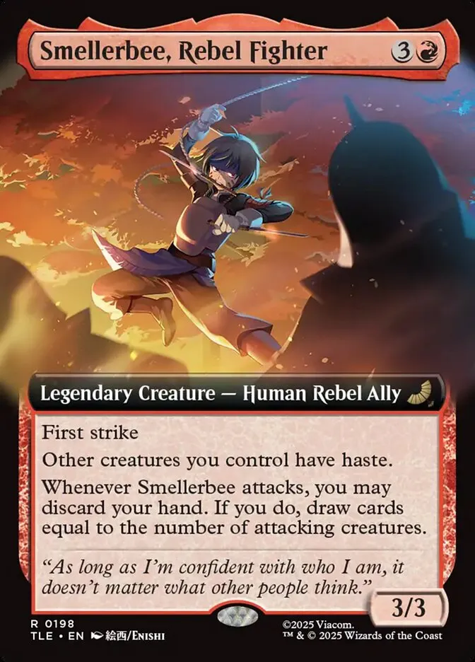 2025 Avatar: The Last Airbender Eternal Smellerbee, Rebel Fighter #198 rare card image