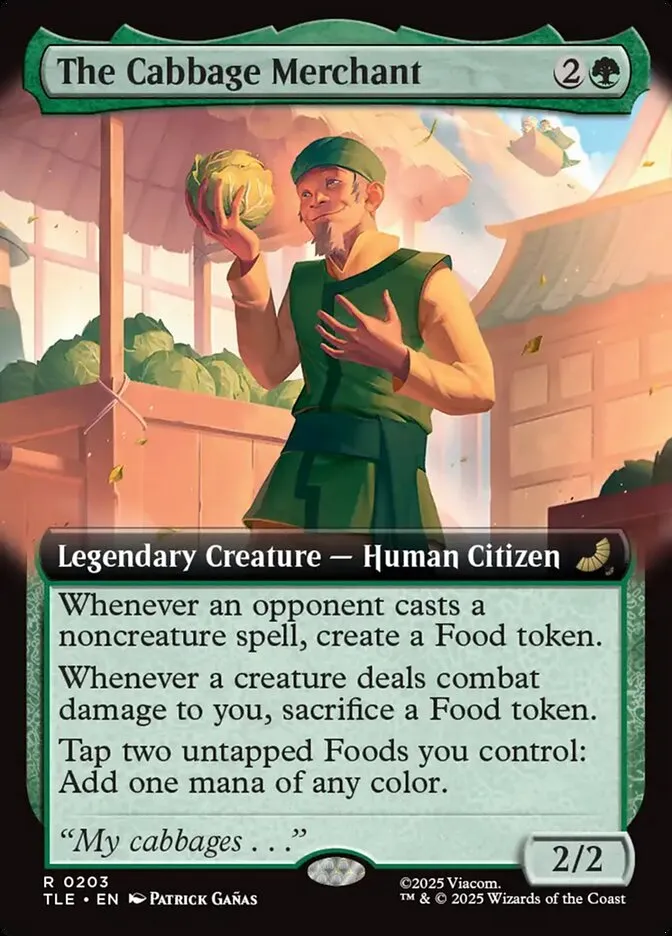 2025 Avatar: The Last Airbender Eternal The Cabbage Merchant #203 rare card image