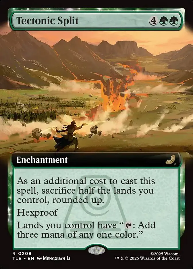 2025 Avatar: The Last Airbender Eternal Tectonic Split #208 rare card image