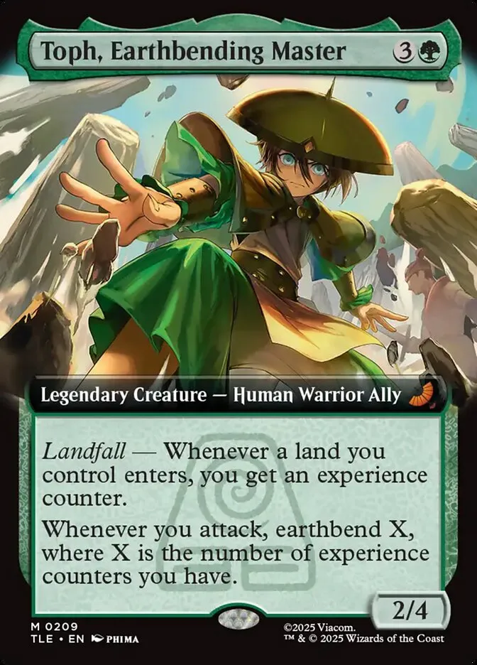 2025 Avatar: The Last Airbender Eternal Toph, Earthbending Master #209 mythic card image