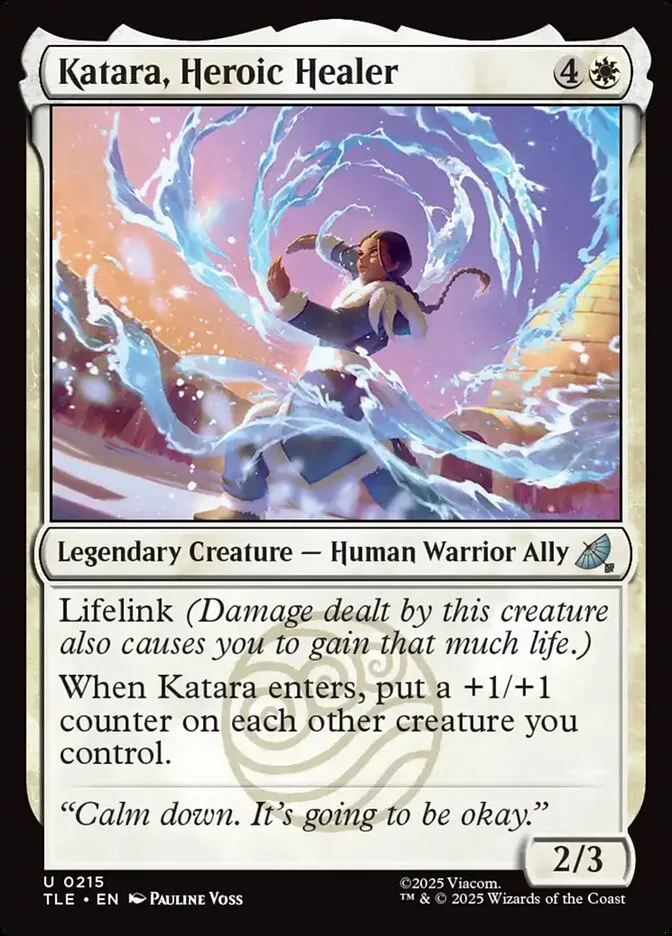 2025 Avatar: The Last Airbender Eternal Katara, Heroic Healer #215 uncommon card image
