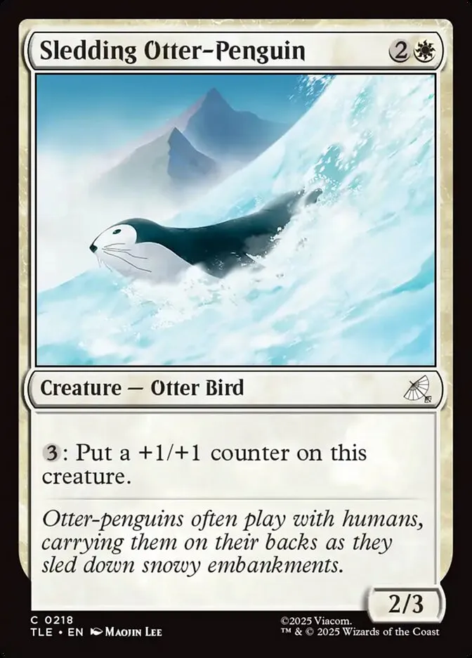 2025 Avatar: The Last Airbender Eternal Sledding Otter-Penguin #218 common card image