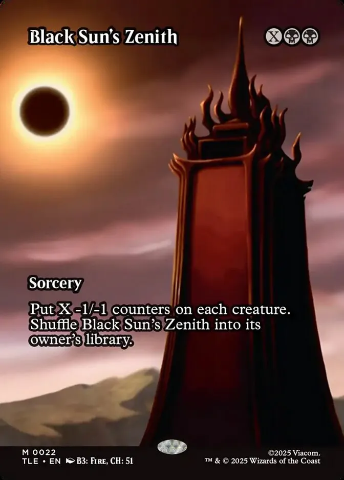 2025 Avatar: The Last Airbender Eternal Black Sun's Zenith #22 mythic card image