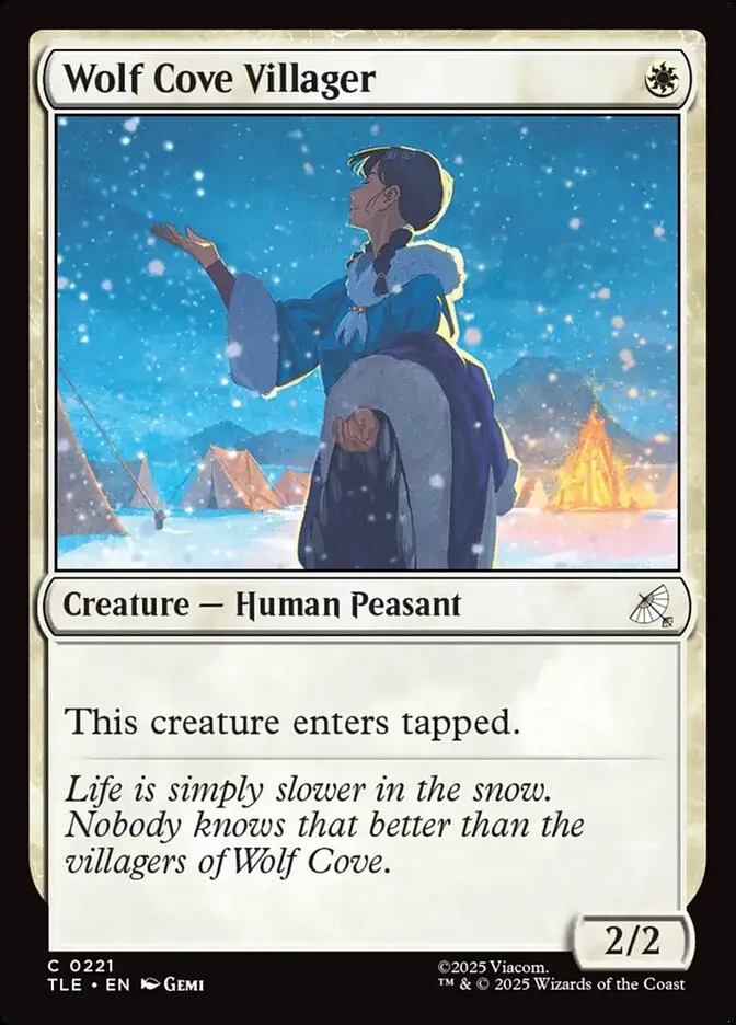 2025 Avatar: The Last Airbender Eternal Wolf Cove Villager #221 common card image