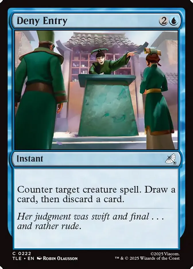 2025 Avatar: The Last Airbender Eternal Deny Entry #222 common card image