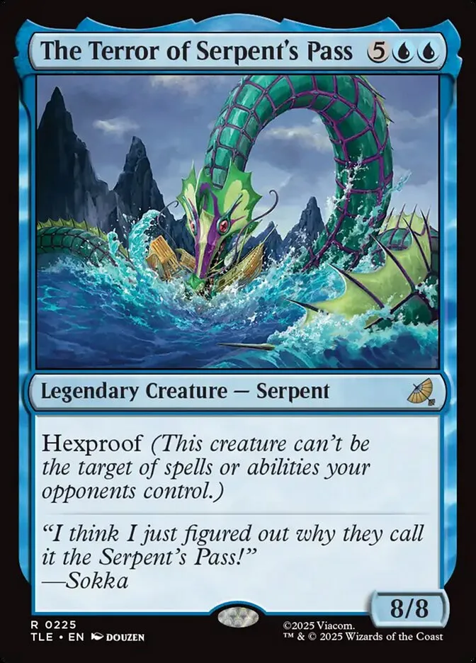 2025 Avatar: The Last Airbender Eternal The Terror of Serpent's Pass #225 rare card image