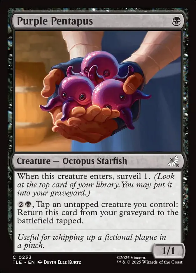 2025 Avatar: The Last Airbender Eternal Purple Pentapus #233 common card image