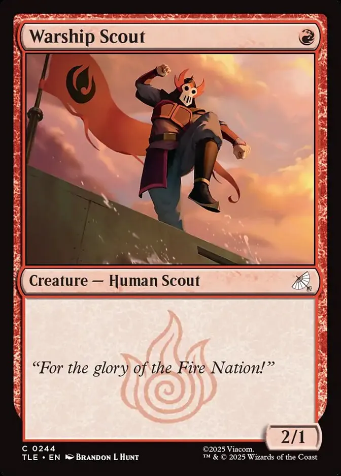 2025 Avatar: The Last Airbender Eternal Warship Scout #244 common card image