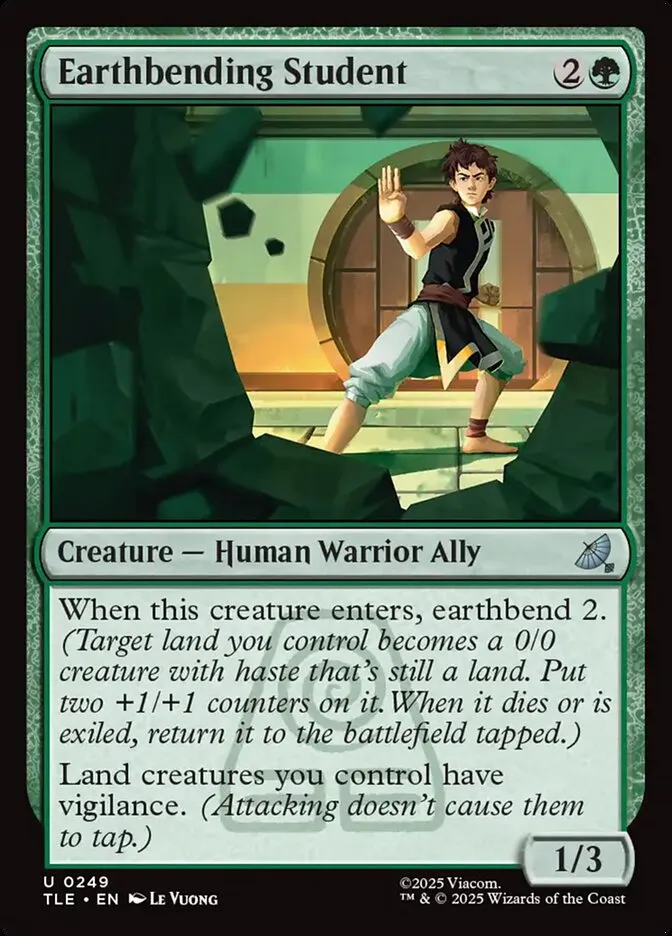 2025 Avatar: The Last Airbender Eternal Earthbending Student #249 uncommon card image