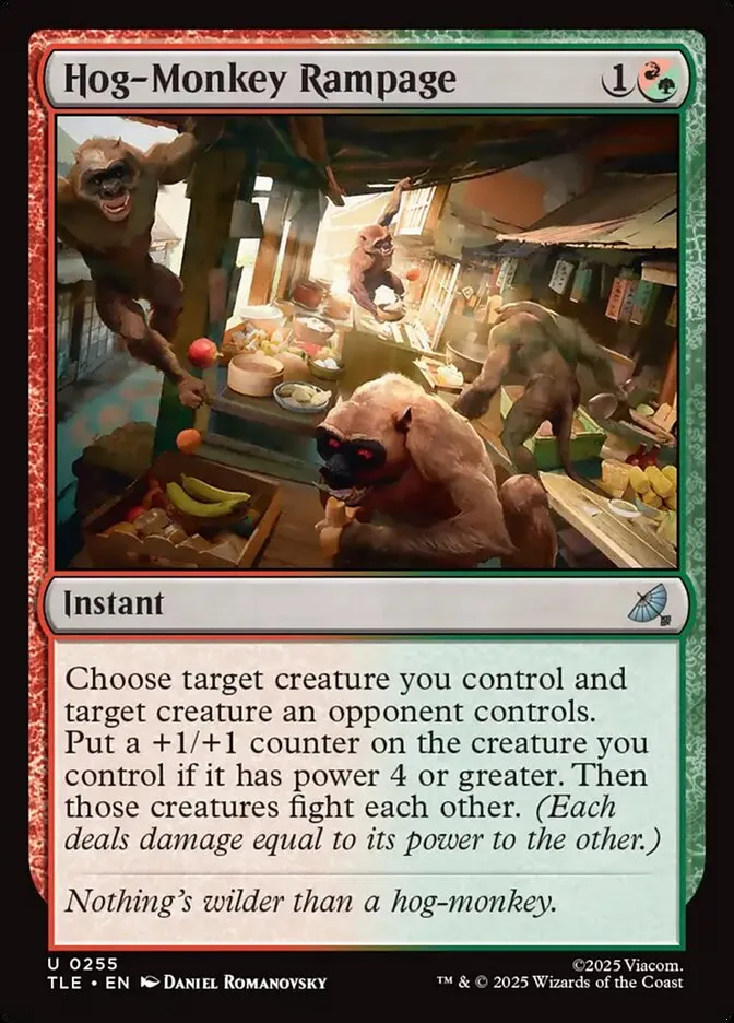 2025 Avatar: The Last Airbender Eternal Hog-Monkey Rampage #255 uncommon card image
