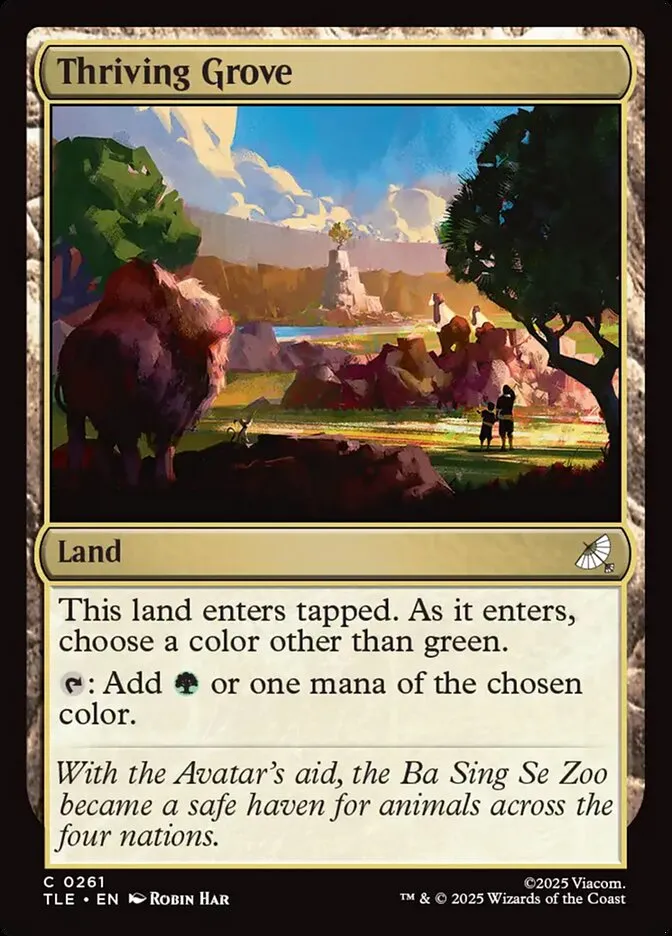 2025 Avatar: The Last Airbender Eternal Thriving Grove #261 common card image