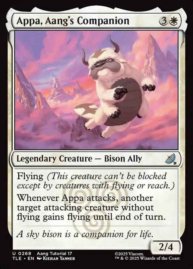 2025 Avatar: The Last Airbender Eternal Appa, Aang's Companion #268 uncommon card image