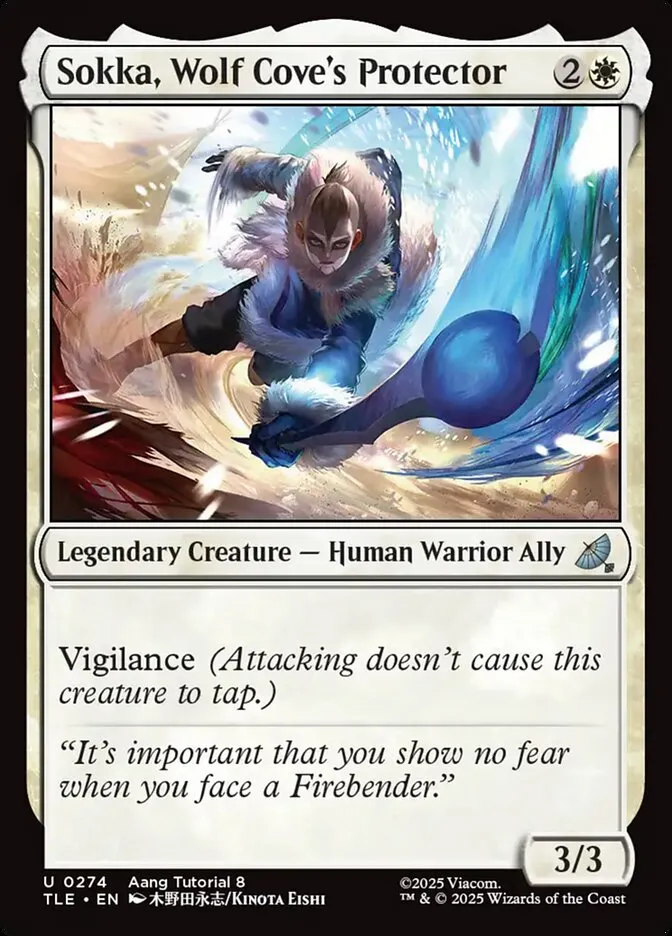 2025 Avatar: The Last Airbender Eternal Sokka, Wolf Cove's Protector #274 uncommon card image