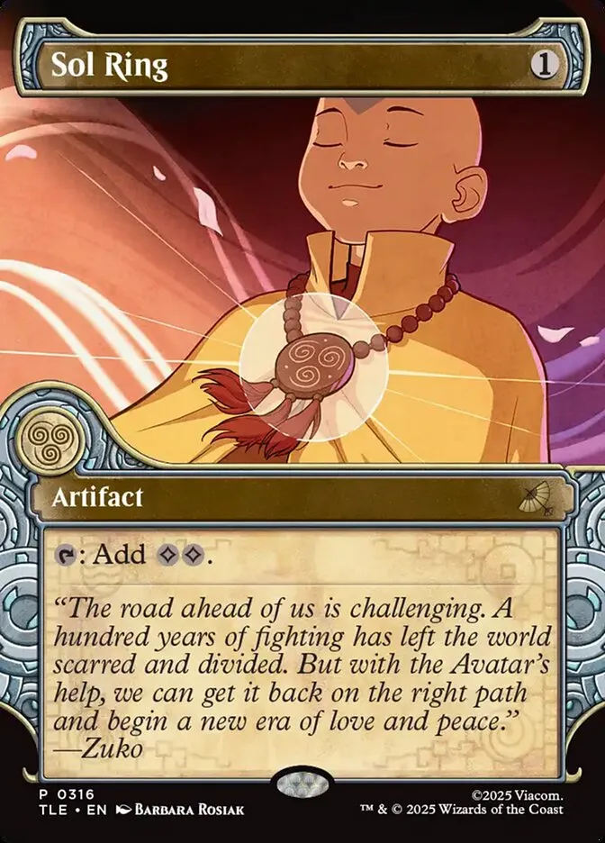 2025 Avatar: The Last Airbender Eternal Sol Ring #316 rare card image
