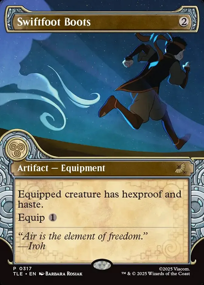 2025 Avatar: The Last Airbender Eternal Swiftfoot Boots #317 rare card image