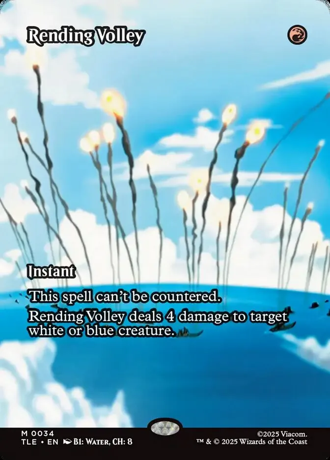 2025 Avatar: The Last Airbender Eternal Rending Volley #34 mythic card image