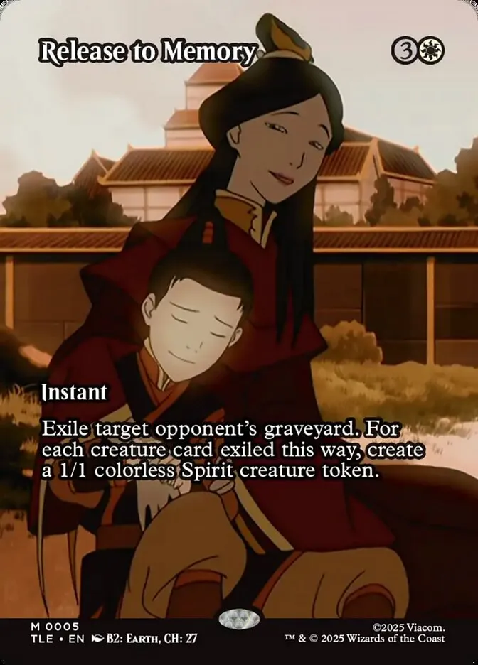 2025 Avatar: The Last Airbender Eternal Release to Memory #5 mythic card image