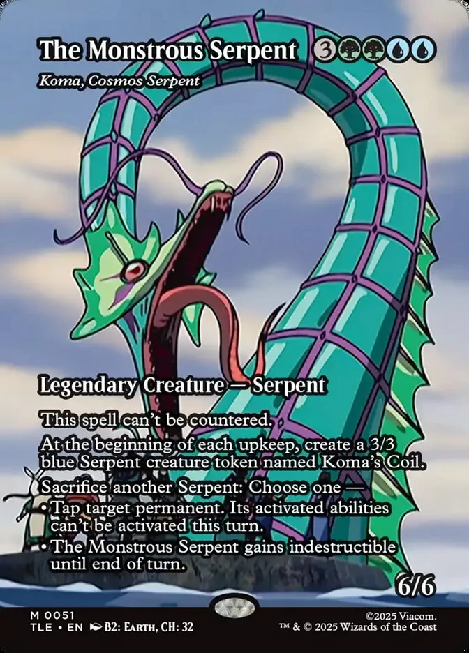 2025 Avatar: The Last Airbender Eternal Koma, Cosmos Serpent #51 mythic card image