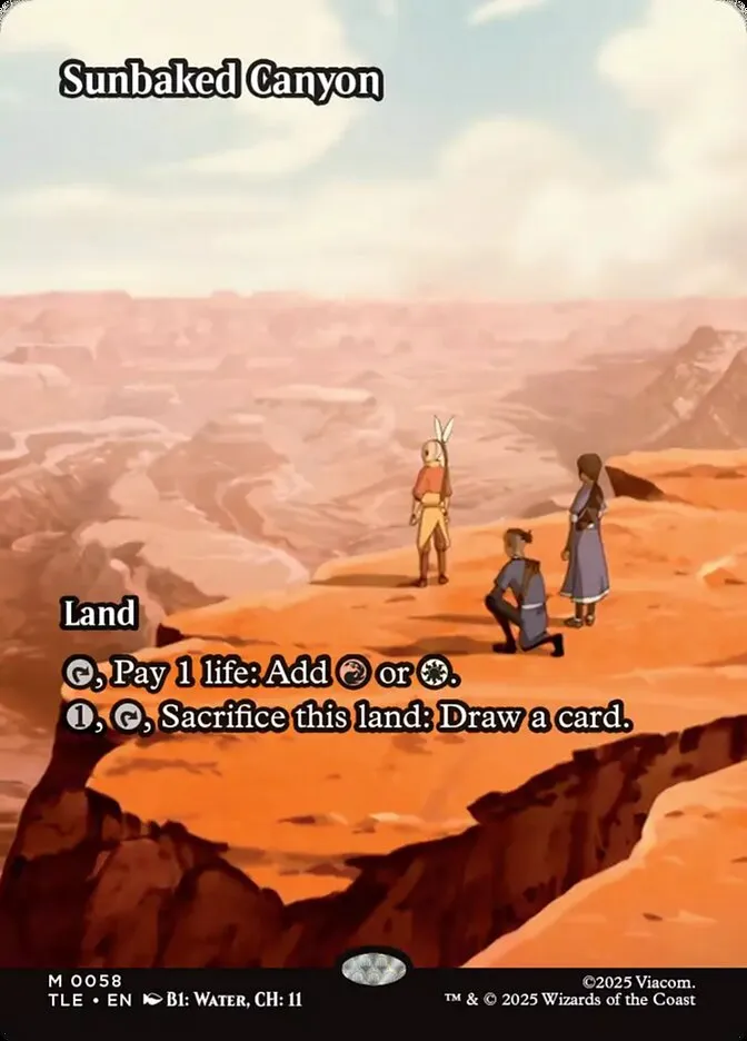 2025 Avatar: The Last Airbender Eternal Sunbaked Canyon #58 mythic card image