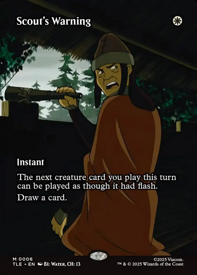 2025 Avatar: The Last Airbender Eternal Scout's Warning #6 mythic card image