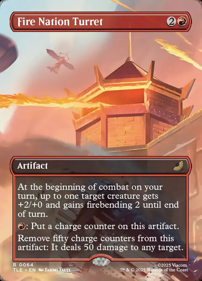 2025 Avatar: The Last Airbender Eternal Fire Nation Turret #64 rare card image