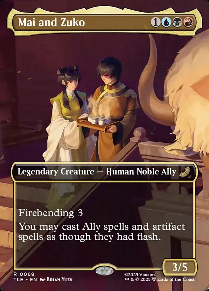 2025 Avatar: The Last Airbender Eternal Mai and Zuko #68 rare card image